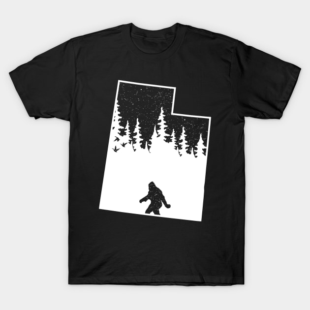 Utah Bigfoot Gift T-Shirt by Tesszero